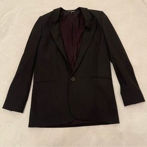 Black pinstripe blazer